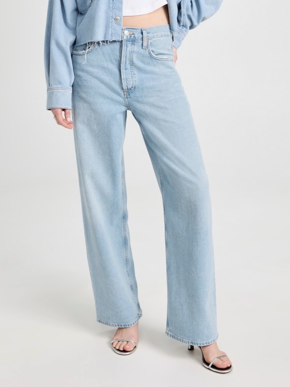 NWT Agolde Low Slung Baggy 30.5" Jeans Shake